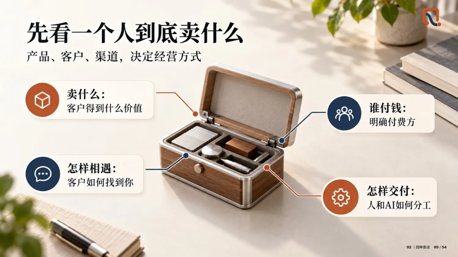 先看一个人到底卖什么